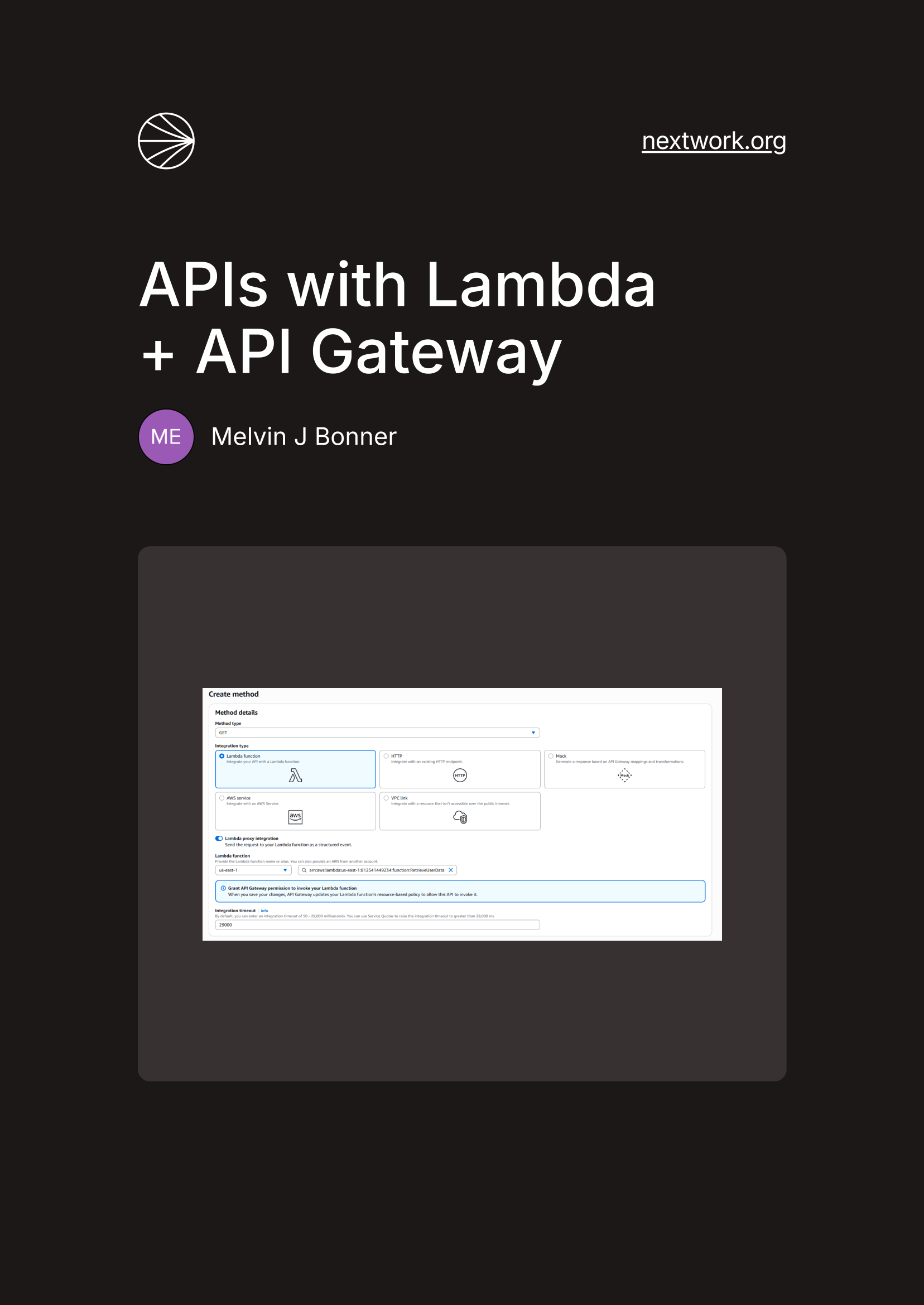 APIs with Lambda + API Gateway
