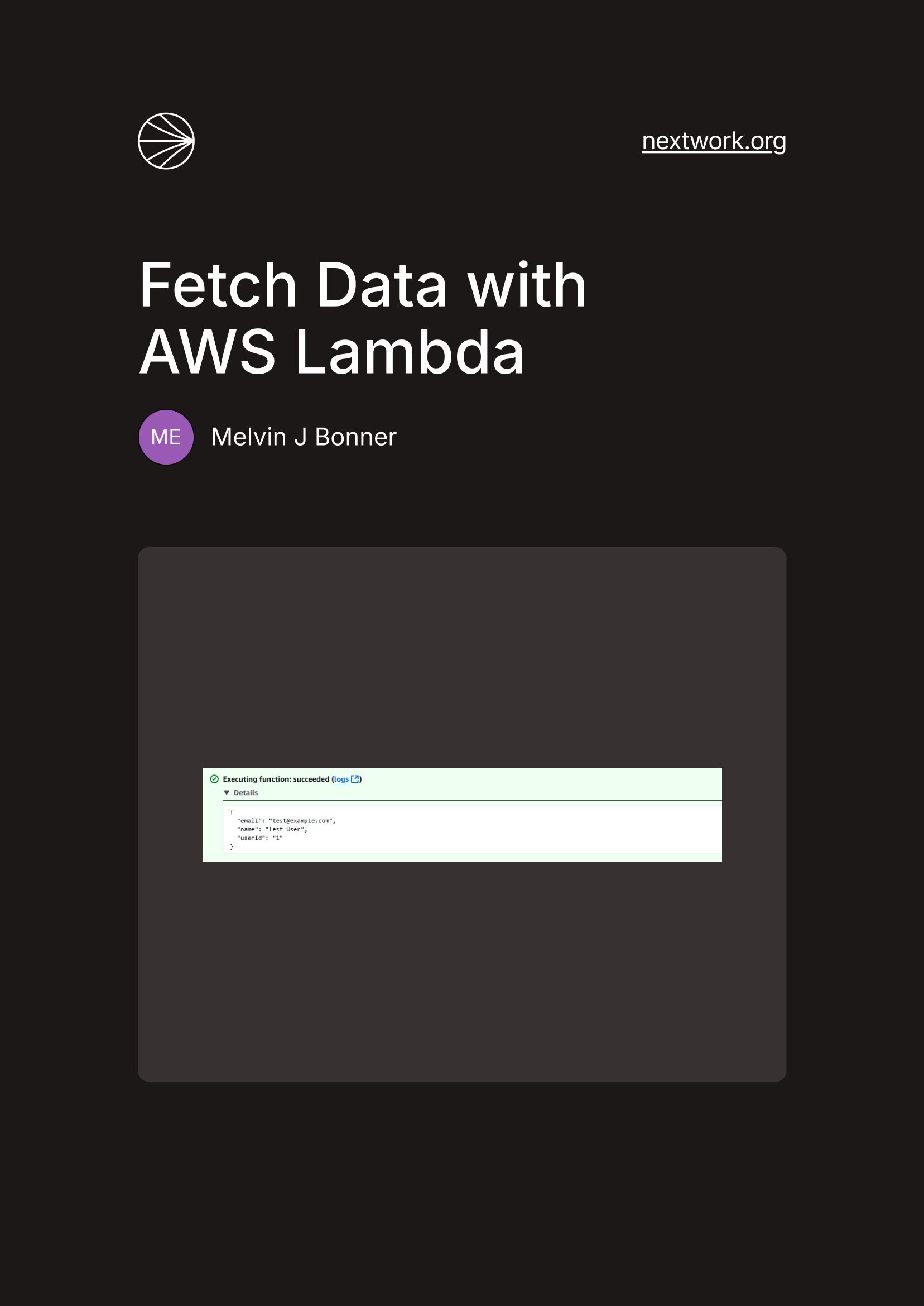 Fetch Data with AWS Lambda